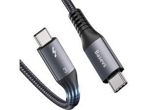 Thunderbolt 3 Cable 33Ft1M40Gbps TB3 Certified USB C 40 Cable 20V5A 100W Supports 1x 5K 60hz or Double 4K 60hz Monitor External SSD eGpu External Gpu USBC Docking Station Thunderbolt 3 Cable 33Ft1M40Gbps TB3 Certified USB C 40 Cable 20V5A 100W Supports 1x 5K 60hz or Double 4K 60hz Monitor External SSD eGpu External Gpu USBC Docking Station
