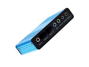 USB 20 External Sound Card 6 Channel 51 Surround Adapter Audio SPDIF for PC Blue USB 20 External Sound Card 6 Channel 51 Surround Adapter Audio SPDIF for PC Blue