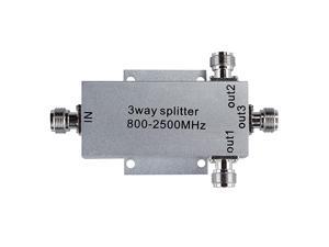 Power Splitter 8002500MHz Signal Divider with N Female Connector for Mobile Cell Phone Signal Booster Amplifier 3 Way Power Splitter 8002500MHz Signal Divider with N Female Connector for Mobile Cell Phone Signal Booster Amplifier 3 Way