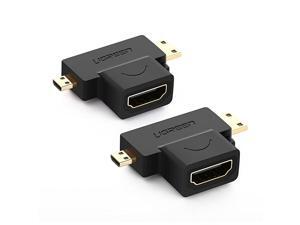 2Pack 2 in 1 Mini HDMI and Micro HDMI Male to HDMI Female Adapter Supports 1080P Compatible with GoPro Hero 7 Black Hero 5 4 6 Nexus 10 Tablet Camera Camcorder DSLR Video Card ect 2Pack 2 in 1 Mini HDMI and Micro HDMI Male to HDMI Female Adapter Supports 1080P Compatible with GoPro Hero 7 Black Hero 5 4 6 Nexus 10 Tablet Camera Camcorder DSLR Video Card ect