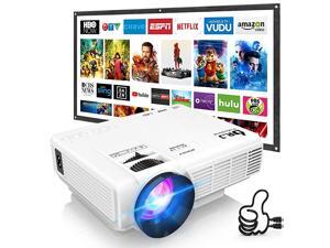 HI04 Mini Projector Outdoor Movie Projector with 100Inch Projector Screen 1080P Supported Compatible with TV Stick Video Games HDMIUSBTFVGAAUXAV Latest Upgrade HI04 Mini Projector Outdoor Movie Projector with 100Inch Projector Screen 1080P Supported Compatible with TV Stick Video Games HDMIUSBTFVGAAUXAV Latest Upgrade