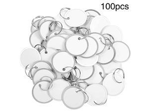 Pieces Metal Rim Tags Key Tags Round Paper Tags with Metal Rings for Car Keys and Door Keys Silver Pieces Metal Rim Tags Key Tags Round Paper Tags with Metal Rings for Car Keys and Door Keys Silver
