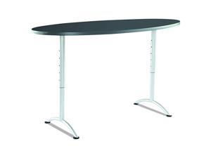 ICE69627 ARC 6foot Adjustable Height Oval Conference Table 36 x 72 GraphiteSilver Leg