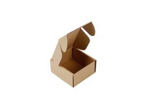 Kraft Cardboard Box White Polka Dot Printed Perfect for Shipping Small 4 x 4 x 2 Inch 25 Pack RUSPEPA Recycled Corrugated Box Mailers 