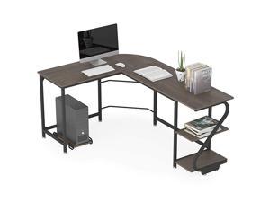 Corner Computer Desk Laptop PC Writing Table Wood Space Saver Office Home Black 