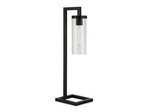 HennampHart TL0137 Modern Industrial Bedside Shade in Contemporary Blackened Bronze for Bedroom Living Room Office Table Lamp BlackSeeded Glass HennampHart TL0137 Modern Industrial Bedside Shade in Contemporary Blackened Bronze for Bedroom Living Room Office Table Lamp BlackSeeded Glass