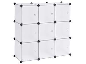 Cube Storage Organizer 9Cube DIY Plastic Closet Cabinet Modular Bookcase Storage Shelving with Doors for Bedroom Living Room Office 366 L x 122 W x 366 H Inches White ULPC116WSV1 Cube Storage Organizer 9Cube DIY Plastic Closet Cabinet Modular Bookcase Storage Shelving with Doors for Bedroom Living Room Office 366 L x 122 W x 366 H Inches White ULPC116WSV1