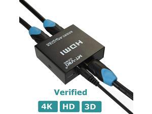 HDMI Splitter 1 in 2 Out, 4K 1X2 HDMI Splitter for Dual Monitors Duplicate/Mirror Only, Supports 3D 4K@30Hz for PS4/Xbox/Fire Stick/Blu-Ray