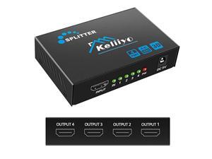 HDMI Splitter 1 in 4 Out - 4K Hdmi Splitter 1x4 Ports(Upgrade) Powered HDMI Splitter Supports 3D 4K@30HZ 1080P for Xbox PS4 PS3 Fire Stick Roku Blu-Ray Player (1 Input 4 Outputs) HDMI Splitter 1 in 4 Out - 4K Hdmi Splitter 1x4 Ports(Upgrade) Powered HDMI Splitter Supports 3D 4K@30HZ 1080P for Xbox PS4 PS3 Fire Stick Roku Blu-Ray Player (1 Input 4 Outputs)