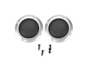 2PCS 2 inch Elegant&Compact Stereo Speaker Mesh Cover, Shatter Resistant Decorative Steel Mesh Circle Car Speaker Protective Cover (Plus 4 Screws)(Sliver)