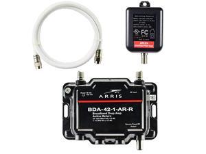 1-Port Cable, Modem, TV, OTA, HDTV Amplifier Signal Booster with Active Return And Coax Cable Kit 1-Port Cable, Modem, TV, OTA, HDTV Amplifier Signal Booster with Active Return And Coax Cable Kit