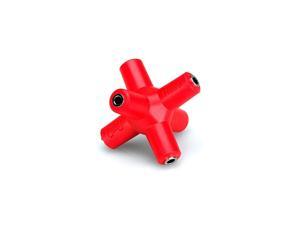 GMM-105 3.5mm 1-to-5 Knucklebones Signal Splitter Red GMM-105 3.5mm 1-to-5 Knucklebones Signal Splitter Red