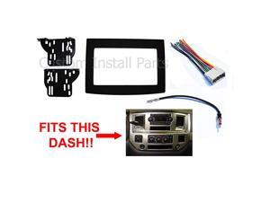 Radio Stereo Double Din Dash Install Kit w/Wiring Harness Compatible with Dodge  Ram 2006-2010 