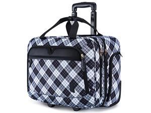 BAGSMART Motiv 17.3 inch Rolling Laptop Suitcase, Quilted Black