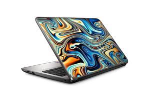 Abstract Blue Pattern LSS 10 10.2 inch Laptop Skin Cover Compatible with HP Dell Lenovo Apple Asus Acer Compaq 2 Wrist Pads Free Fits 7 8 8.9 10 10.2