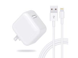 Ipad Charger Iphone Charger, 12W Foldable Usb Charger Block Usb Wall Charger With 3Ft Usb To Lightning Cable, Phone Charger For Ipad, Ipad Mini, Ipad Air 1 2 3, Ipad Pro 10.5 Inch, Iphone 13 12 X 8 7