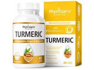 Organic Turmeric Curcumin C3 Complex - Bioperine Black Pepper, Boswellia & Ginger (Clinically Proven C3 Turmeric) 95% Standardized Curcuminoids - Inflammation & Joint Supplement, 60 Capsules Organic Turmeric Curcumin C3 Complex - Bioperine Black Pepper, Boswellia & Ginger (Clinically Proven C3 Turmeric) 95% Standardized Curcuminoids - Inflammation & Joint Supplement, 60 Capsules
