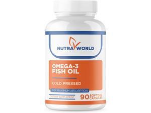 Omega-3 Fish - Soft Gels for Maximum Absorption - High Concentration - 3000 MG Per Serving, Cold-Pressed Fish Oil, Heart Health, Immune Support, 90 Count Omega-3 Fish - Soft Gels for Maximum Absorption - High Concentration - 3000 MG Per Serving, Cold-Pressed Fish Oil, Heart Health, Immune Support, 90 Count