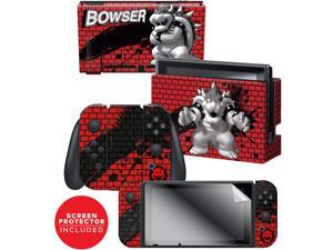 Controller Gear Nintendo Switch Skin & Screen Protector Set - Super Mario - "Bowser Bricks" - Nintendo Switch Controller Gear Nintendo Switch Skin & Screen Protector Set - Super Mario - "Bowser Bricks" - Nintendo Switch