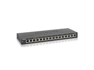 NETGEAR 16-Port Gigabit Ethernet Unmanaged Switch (GS316) - Desktop, Fanless Housing for Quiet Operation NETGEAR 16-Port Gigabit Ethernet Unmanaged Switch (GS316) - Desktop, Fanless Housing for Quiet Operation
