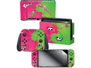Controller Gear Nintendo Switch Skin & Screen Protector Set, By Nintendo - Splatoon 2 "Pink Vs Green" - Nintendo Switch Controller Gear Nintendo Switch Skin & Screen Protector Set, By Nintendo - Splatoon 2 "Pink Vs Green" - Nintendo Switch