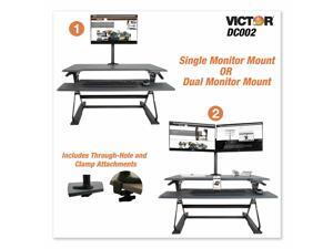 Monitor Mount Single And Dual Arm 27.5" X 3D X 16.5" Black Dc002 Monitor Mount Single And Dual Arm 27.5" X 3D X 16.5" Black Dc002
