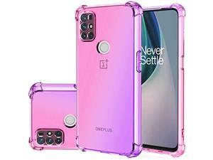 Case For Oneplus Nord N10 5G [Not Fit For Oneplus Nord N100] Cute Case Girls, Gradient Slim Anti Scratch Soft Tpu Phone Cover Shockproof Protective Case For Oneplus Nord N10 5G (Pink/Purple)