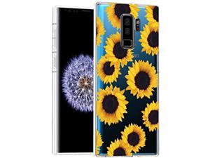 Galaxy S9 Plus Case, Galaxy S9+, Samsung S9 Plus Cute Case, Clear Flexible Bumper Tpu Soft Rubber Silicone Cover Phone Case For Samsung Galaxy S9 Plus (Sunflower)