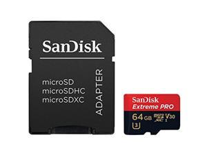 Sandisk Extreme Pro 64 Gb Class 10 Uhs-I 95 Mbps Read U3 V30 Micro Sd Memory CardSdsqxxg-064G