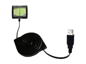Compact and Retractable USB Power Port Ready Charge Cable Designed for The Magellan Roadmate 1324 and uses TipExchange