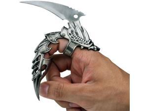 5.5" IRON REAVER STAINLESS STEEL BLACKENED SILVER FINGER CLAW 5.5" IRON REAVER STAINLESS STEEL BLACKENED SILVER FINGER CLAW