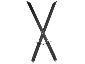 28" DUAL TACTICAL DOUBLE EDGE NINJA SWORD Samurai Combat Machete 28" DUAL TACTICAL DOUBLE EDGE NINJA SWORD Samurai Combat Machete