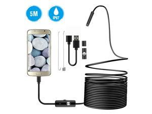 5M 5.5mm Endoscope Borescope Megapixels Android HD Inspection Camera USB Cable