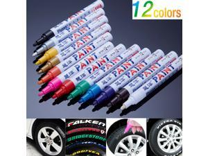 12PCs Waterproof Permanent Paint Marker Pen Car Tyre Tire Tread Rubber Metal 12PCs Waterproof Permanent Paint Marker Pen Car Tyre Tire Tread Rubber Metal