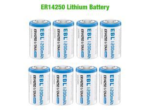 EBL Lithium 3.7V ER 14250 CR14250 1/2AA Batteries Button Top 1200mAh Lot