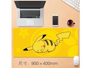 Mouse Pad  animation Pikachu Big Cartoon Pokemons Mouse Pad Gaming Rubber Locking Edge Mousepad XXL Large PC Accessories Laptop Padmouse Keyboard Play Mats
