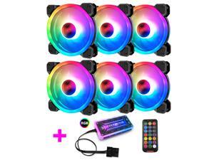 COOLMOON RGB Case Fans,120mm Silent Computer Cooling PC Case Fan, RGB Color Changing LED Fan with Remote Control COOLMOON RGB Case Fans,120mm Silent Computer Cooling PC Case Fan, RGB Color Changing LED Fan with Remote Control