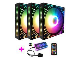COOLMOON RGB Case Fans,120mm Huge Wave Silent Computer Cooling PC Case Fan, RGB Color Changing LED Fan with Remote Control COOLMOON RGB Case Fans,120mm Huge Wave Silent Computer Cooling PC Case Fan, RGB Color Changing LED Fan with Remote Control