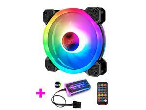 COOLMOON RGB Case Fans,120mm Silent Computer Cooling PC Case Fan, RGB Color Changing LED Fan with Remote Control COOLMOON RGB Case Fans,120mm Silent Computer Cooling PC Case Fan, RGB Color Changing LED Fan with Remote Control