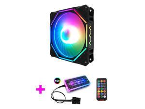 COOLMOON RGB Case Fans,120mm Exquisite Polygon Silent Computer Cooling PC Case Fan, RGB Color Changing LED Fan with Remote Control COOLMOON RGB Case Fans,120mm Exquisite Polygon Silent Computer Cooling PC Case Fan, RGB Color Changing LED Fan with Remote Control