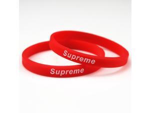 8 Pieces Silicone Rubber Wristband Basketball Sports Wristbands Flexible Hand Band Cuff Bracelets Supreme Slim Bracelet Red Bracelet With White Letter 8 Pieces Silicone Rubber Wristband Basketball Sports Wristbands Flexible Hand Band Cuff Bracelets Supreme Slim Bracelet Red Bracelet With White Letter