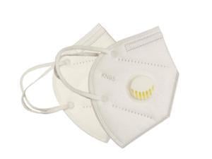 5PCS Reusable KN95 Mask 5 layers - Valved Face Mask Air Anti-Dust / Anti-Fog Mouth Respirator Windproof PM 2.5 White