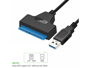 USB 3.0 SATA III Hard Drive Adapter Cable, SATA to USB Adapter Cable for 2.5 inch SSD & HDD,UASP-SATA to USB3.0 Converter, Black USB 3.0 SATA III Hard Drive Adapter Cable, SATA to USB Adapter Cable for 2.5 inch SSD & HDD,UASP-SATA to USB3.0 Converter, Black