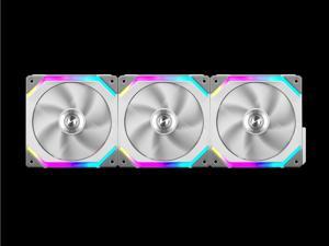 Lian Li UNI Fan SL120 3 Pack White - with Controller (ARGB 120mm LED PWM Daisy-Chain) 12UF3W Lian Li UNI Fan SL120 3 Pack White - with Controller (ARGB 120mm LED PWM Daisy-Chain) 12UF3W