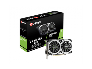 MSI GeForce GTX 1650 DirectX 12 GTX 1650 VENTUS XS 4G OCV1 4GB 128-Bit GDDR5 PCI Express 3.0 x16 HDCP Ready Video Card MSI GeForce GTX 1650 DirectX 12 GTX 1650 VENTUS XS 4G OCV1 4GB 128-Bit GDDR5 PCI Express 3.0 x16 HDCP Ready Video Card