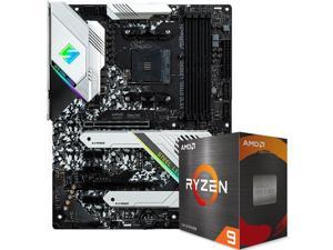 AMD Ryzen 9 5900X - Ryzen 9 5000 Series Vermeer (Zen 3) 12-Core 3.7 GHz Socket AM4 105W Desktop Processor and ASRock X570 STEEL LEGEND AM4 AMD X570 SATA 6Gb/s ATX AMD Motherboard