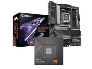 AMD Ryzen 9 7950X - 16-Core 4.5 GHz - Socket AM5 - 170W Desktop Processor (100-100000514WOF)  and GIGABYTE X670 AORUS ELITE AX AM5 LGA 1718 AMD X670 ATX Motherboard
