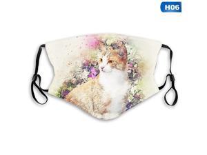 Cat Masks Pets Animal Printed Face Mask Half Mouth Cover Art Washable Reusable Mask Cat Masks Pets Animal Printed Face Mask Half Mouth Cover Art Washable Reusable Mask