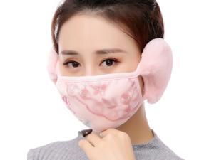 Unisex Warm Plush Face Mask With Earmuffs Reusable Washable Breathable For Kids Adult Unisex Warm Plush Face Mask With Earmuffs Reusable Washable Breathable For Kids Adult