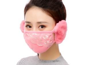 Unisex Warm Plush Face Mask With Earmuffs Reusable Washable Breathable For Kids Adult Unisex Warm Plush Face Mask With Earmuffs Reusable Washable Breathable For Kids Adult